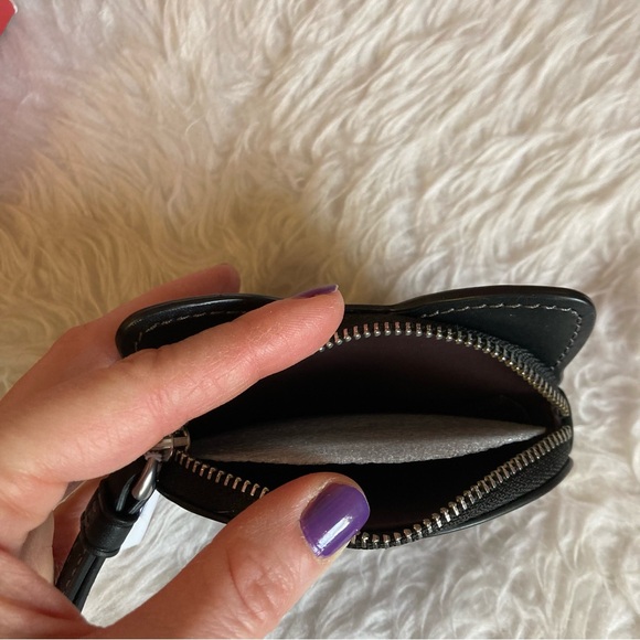 Coach authentic black cat Halloween leather wristlet coin purse 2025 exclusive - Picture 5 of 5